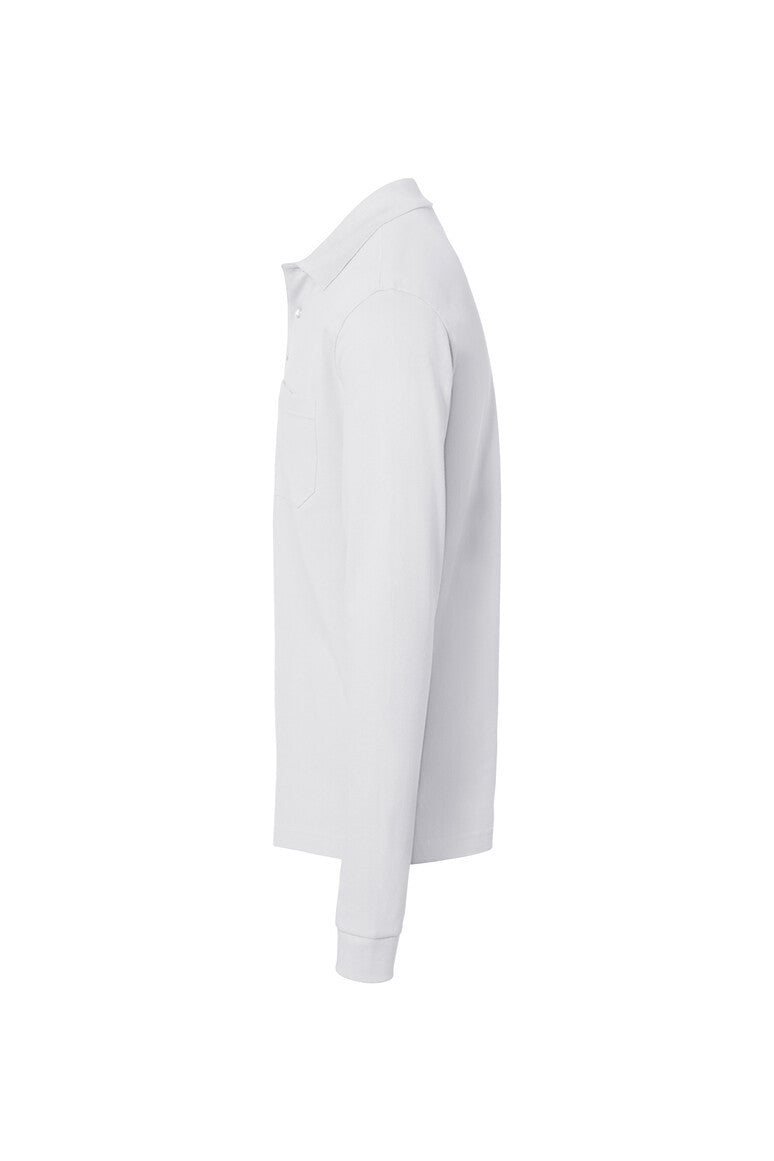 HAKRO Pocket-Longsleeve-Polo MIKRALINAR® ECO - Weiß - 2