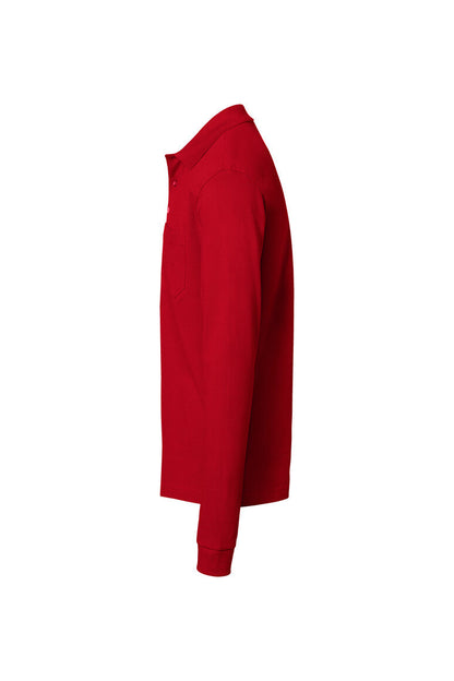 HAKRO Pocket-Longsleeve-Polo MIKRALINAR® ECO - Rot - 2