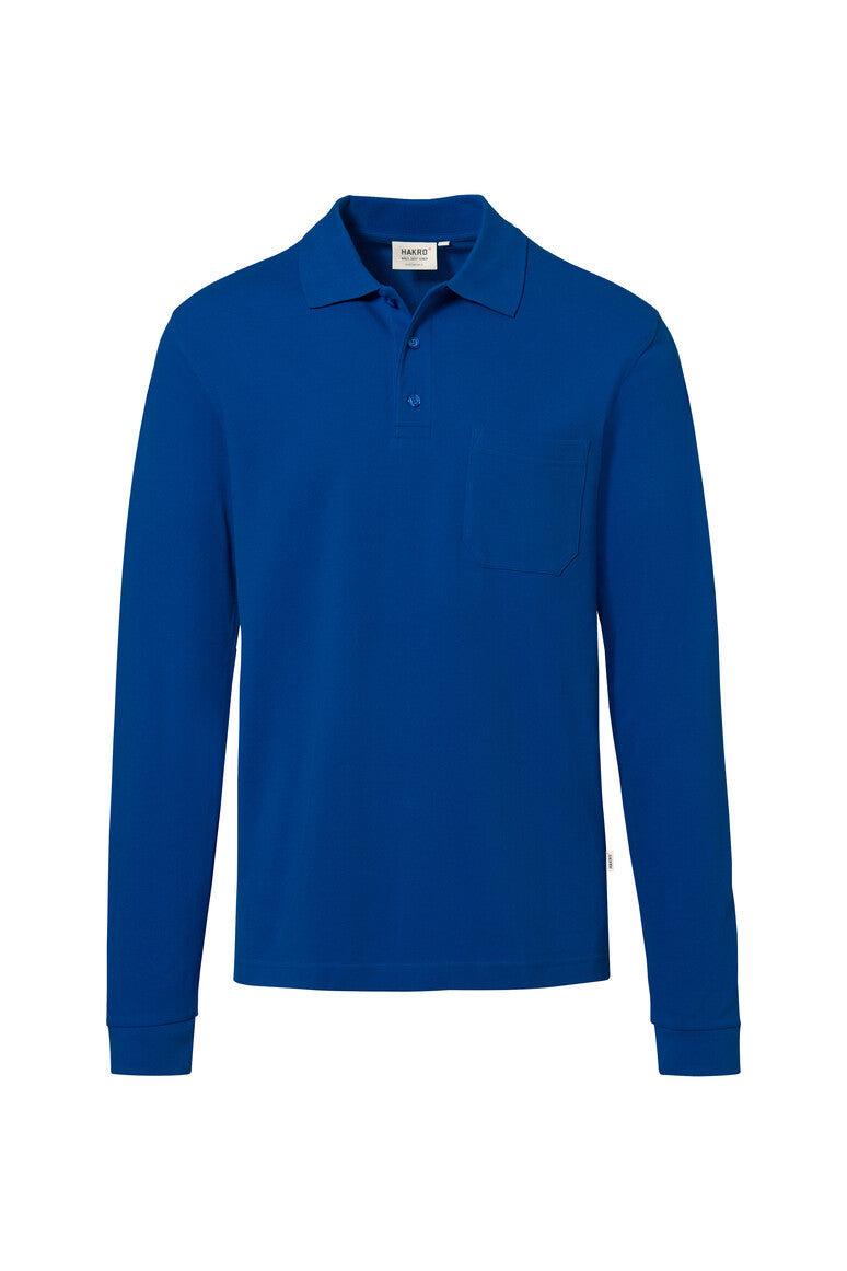HAKRO Pocket-Longsleeve-Polo MIKRALINAR® ECO - Royalblau - 1