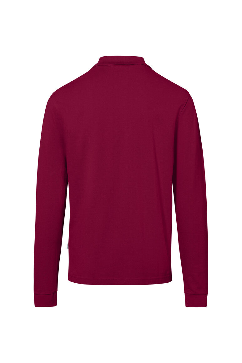 HAKRO Pocket-Longsleeve-Polo MIKRALINAR® ECO - Weinrot - 3
