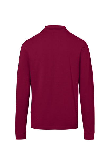 HAKRO Pocket-Longsleeve-Polo MIKRALINAR® ECO - Weinrot - 3
