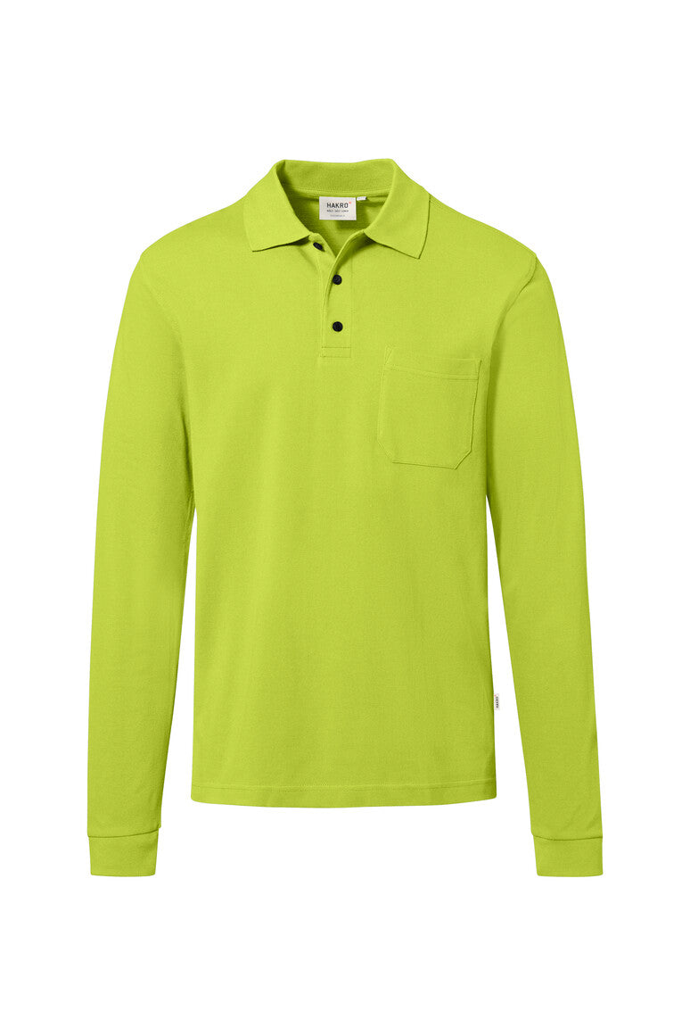 HAKRO Pocket-Longsleeve-Polo MIKRALINAR® ECO - Kiwi - 1