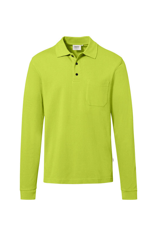 HAKRO Pocket-Longsleeve-Polo MIKRALINAR® ECO - Kiwi - 1