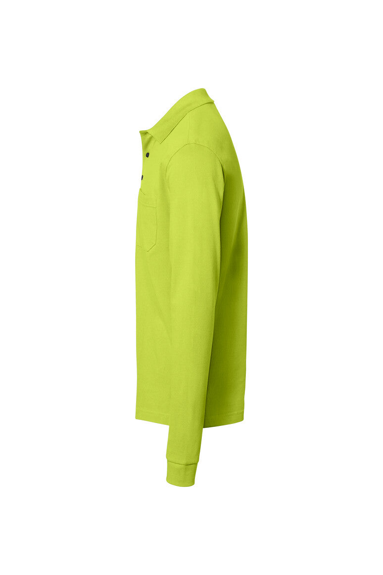 HAKRO Pocket-Longsleeve-Polo MIKRALINAR® ECO - Kiwi - 2