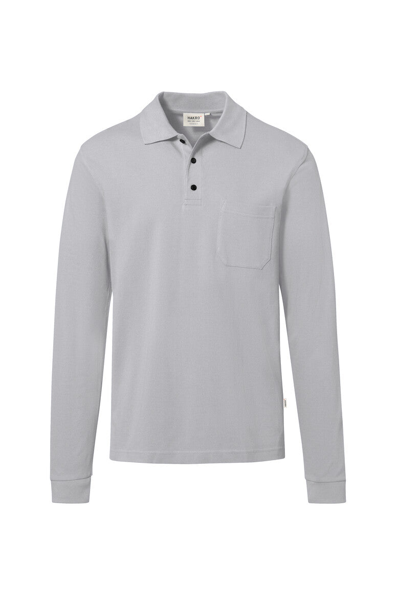 HAKRO Pocket-Longsleeve-Polo MIKRALINAR® ECO - Titan - 1