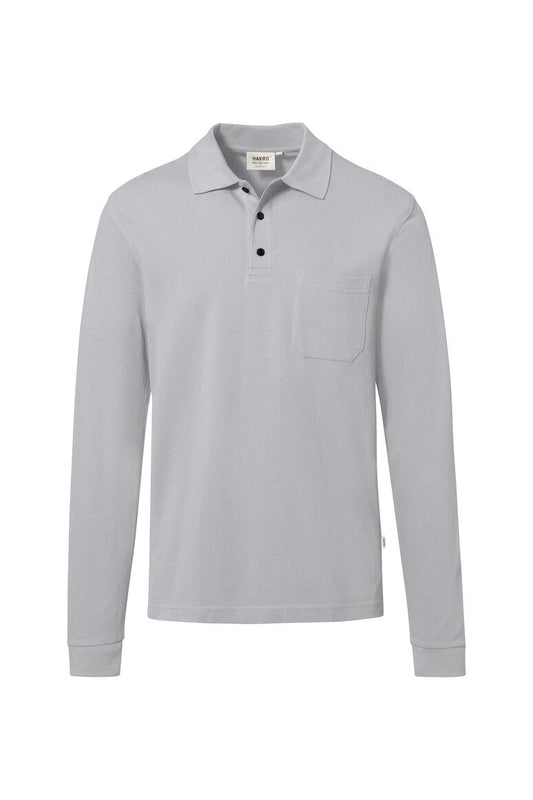 HAKRO Pocket-Longsleeve-Polo MIKRALINAR® ECO - Titan - 1