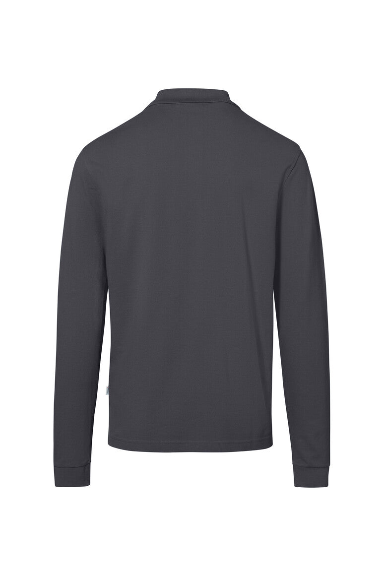 HAKRO Pocket-Longsleeve-Polo MIKRALINAR® ECO - Karbongrau - 3