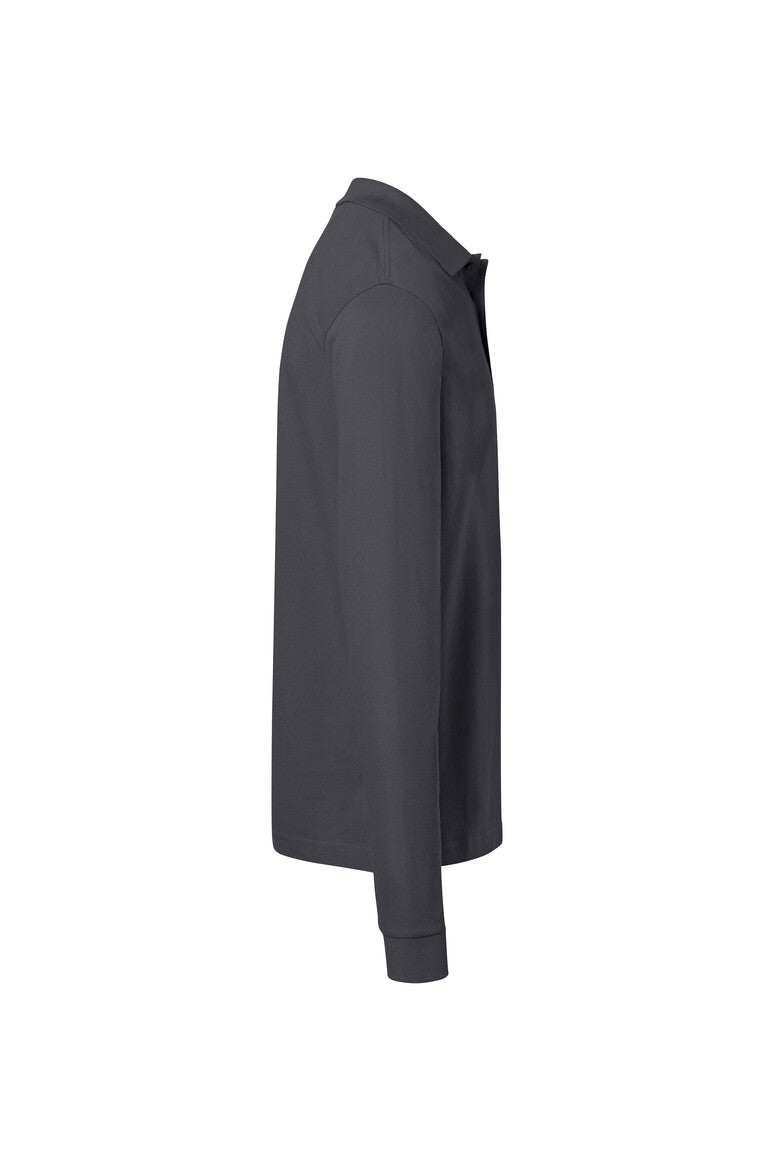 HAKRO Pocket-Longsleeve-Polo MIKRALINAR® ECO - Karbongrau - 4