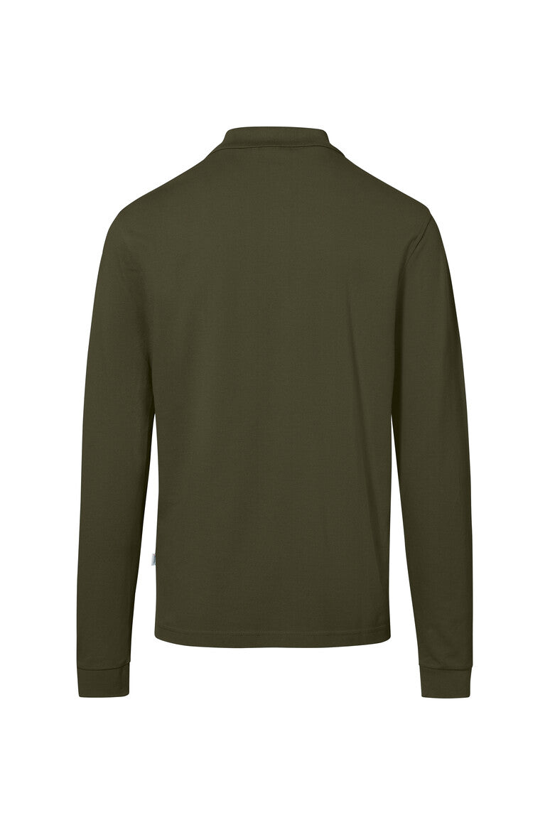 HAKRO Pocket-Longsleeve-Polo MIKRALINAR® ECO - Olive - 3