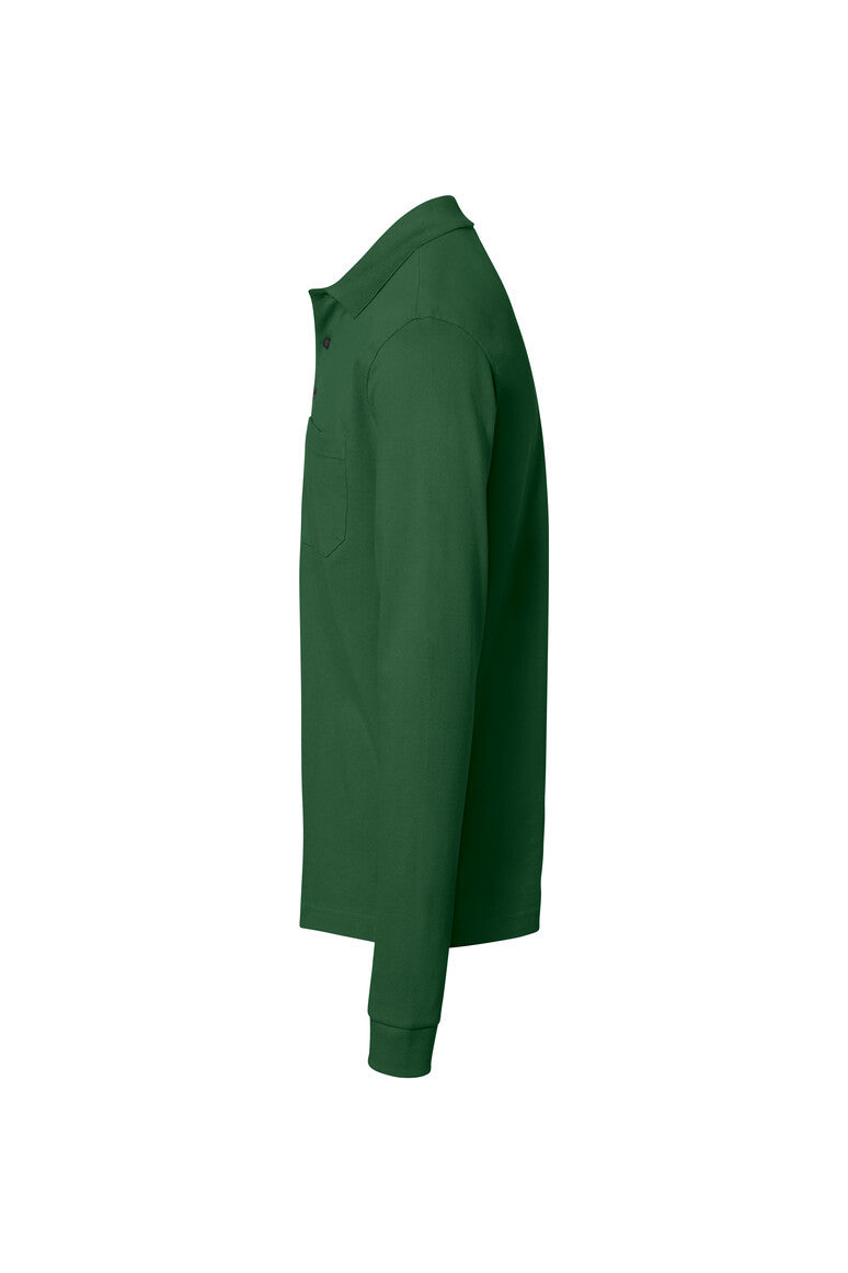 HAKRO Pocket-Longsleeve-Polo MIKRALINAR® ECO - Tanne - 2