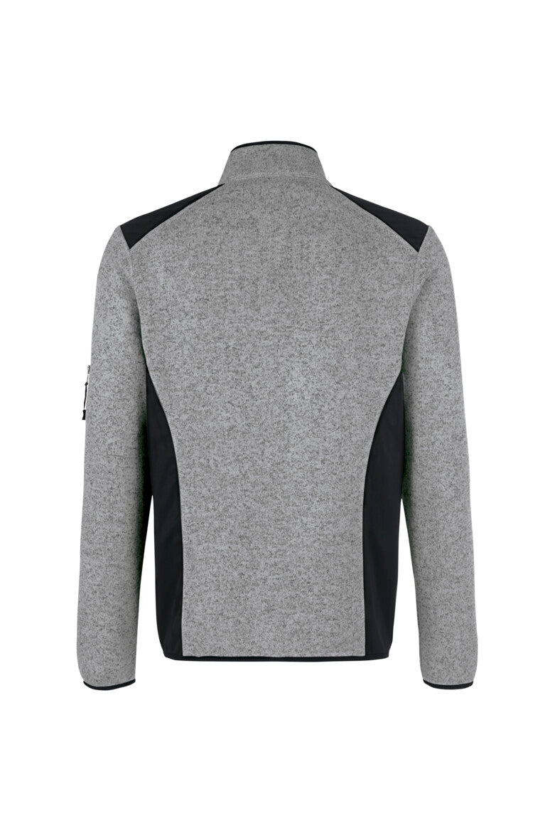 HAKRO Strickfleecejacke - Grau meliert - 3