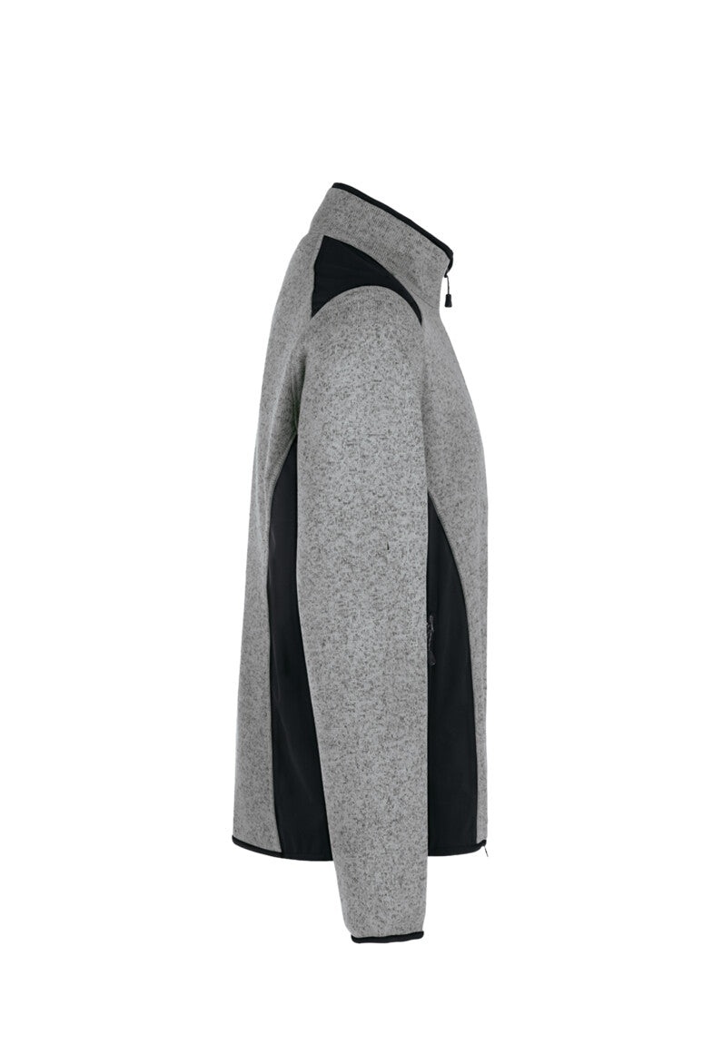 HAKRO Strickfleecejacke - Grau meliert - 4