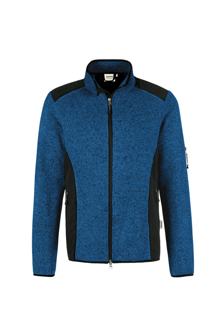HAKRO Strickfleecejacke - Royalblau meliert - 1