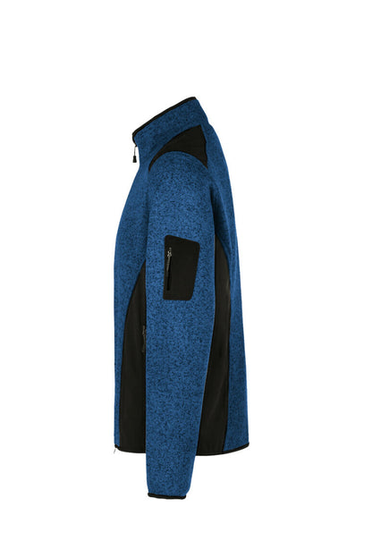 HAKRO Strickfleecejacke - Royalblau meliert - 2