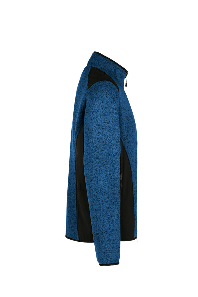 HAKRO Strickfleecejacke - Royalblau meliert - 4