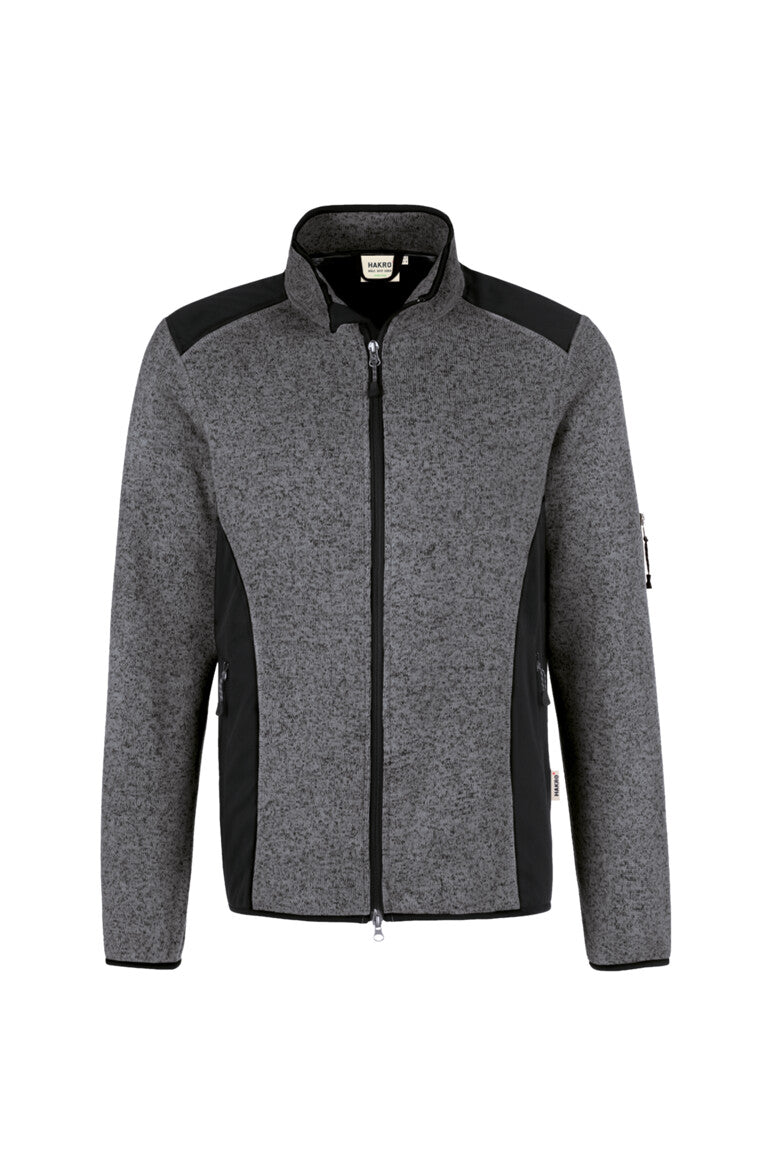 HAKRO Strickfleecejacke - Anthrazit meliert - 1