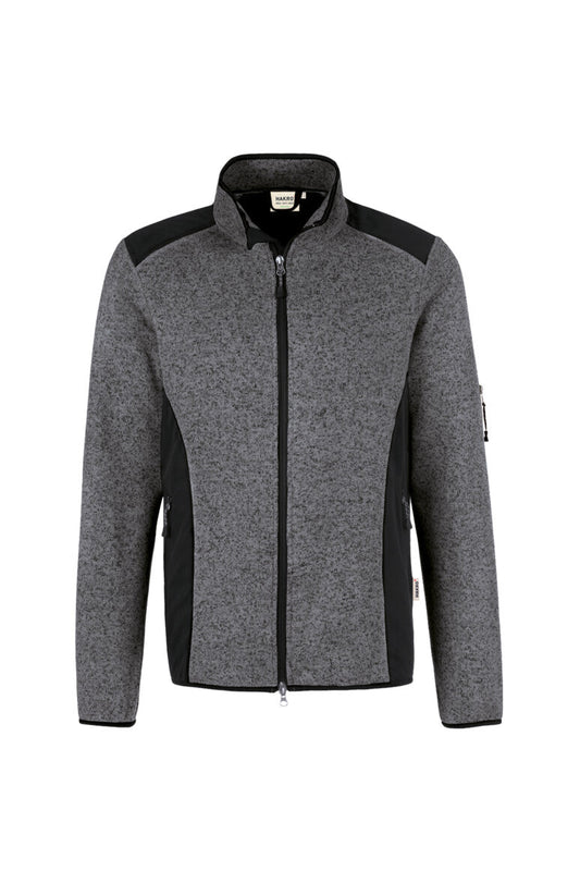 HAKRO Strickfleecejacke - Anthrazit meliert - 1