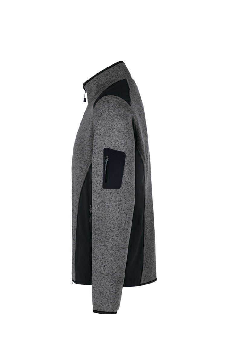 HAKRO Strickfleecejacke - Anthrazit meliert - 2