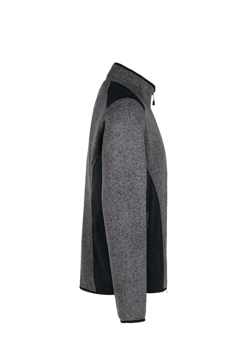 HAKRO Strickfleecejacke - Anthrazit meliert - 4