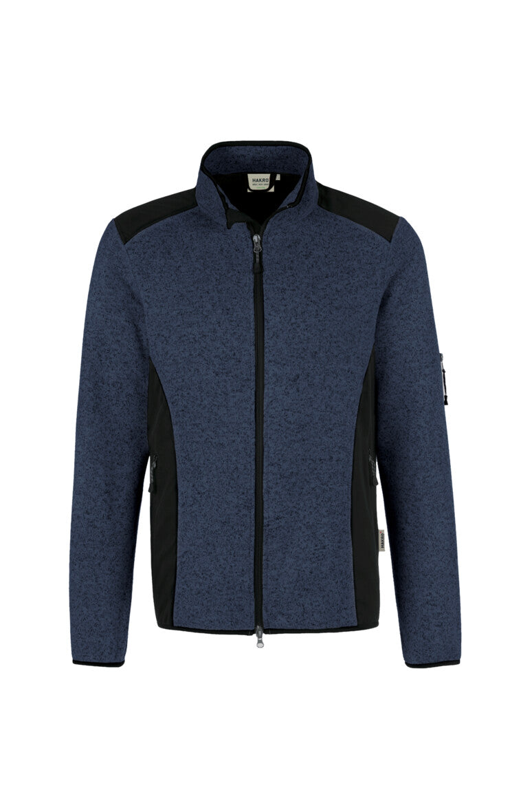 HAKRO Strickfleecejacke - Marine meliert - 1