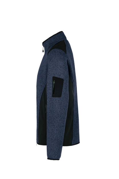 HAKRO Strickfleecejacke - Marine meliert - 2