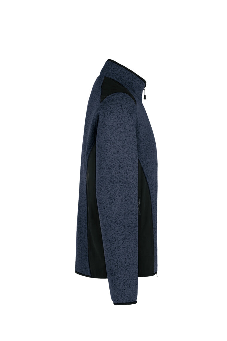 HAKRO Strickfleecejacke - Marine meliert - 4