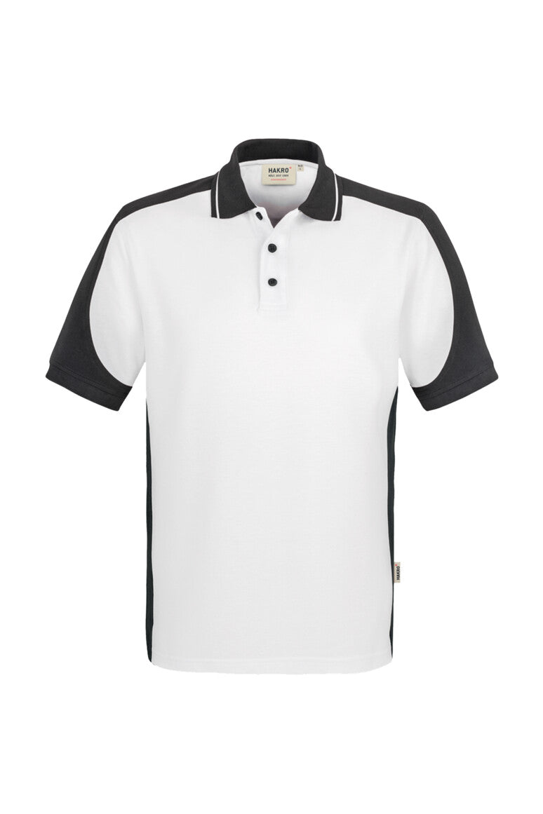 HAKRO Poloshirt Contrast MIKRALINAR® - Weiß/anthrazit - 1