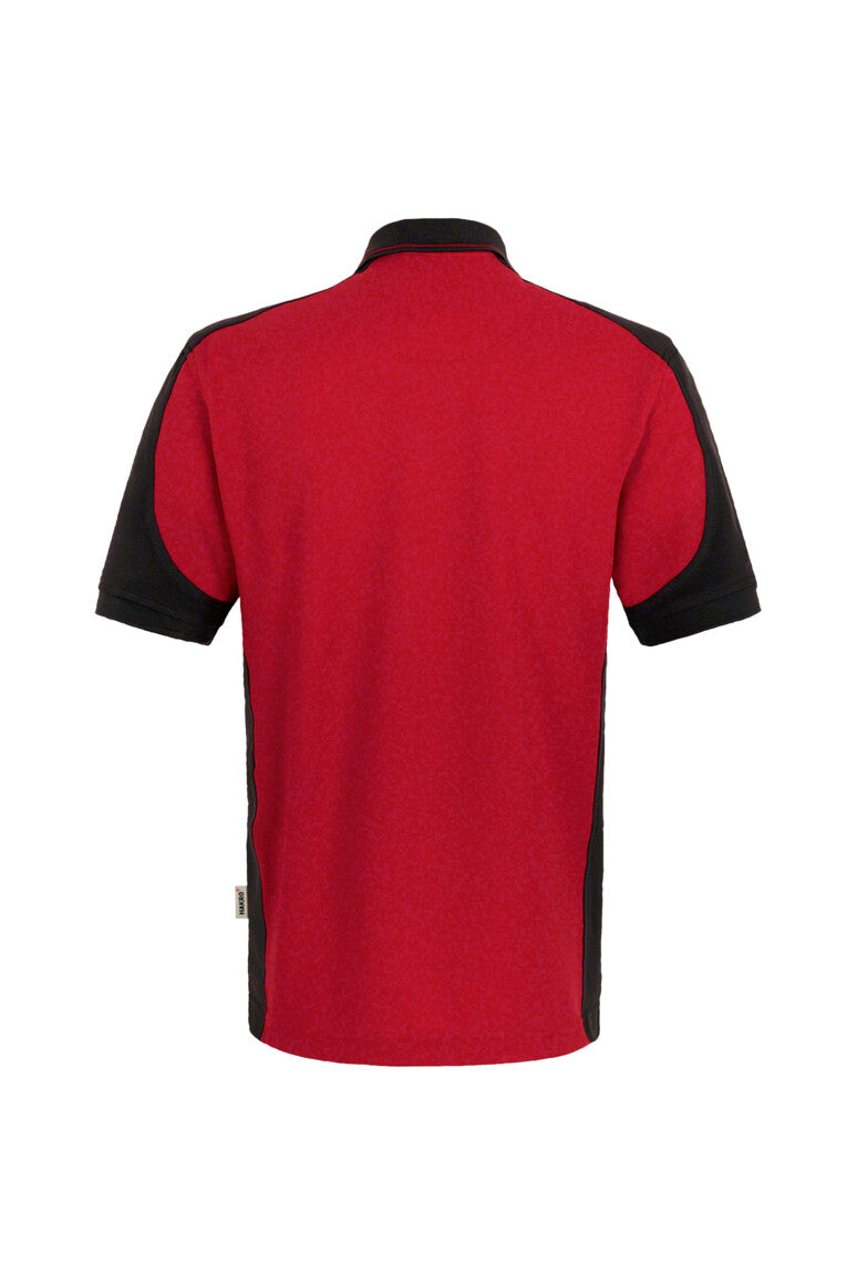 HAKRO Poloshirt Contrast MIKRALINAR® - Rot/anthrazit - 3