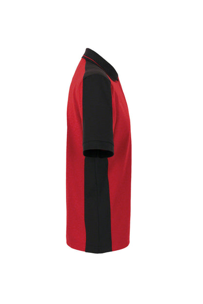 HAKRO Poloshirt Contrast MIKRALINAR® - Rot/anthrazit - 4