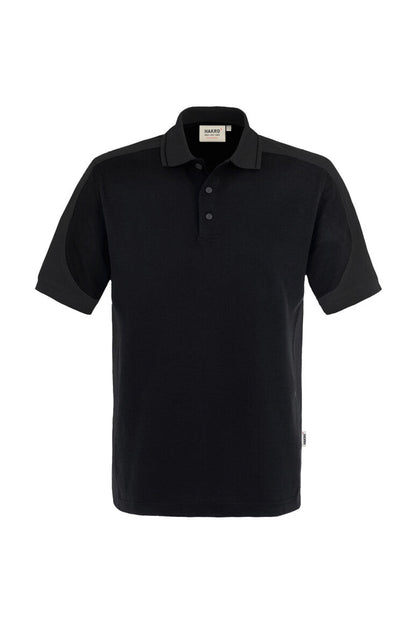 HAKRO Poloshirt Contrast MIKRALINAR® - Schwarz/anthrazit - 1