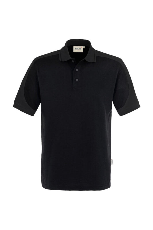HAKRO Poloshirt Contrast MIKRALINAR® - Schwarz/anthrazit - 1
