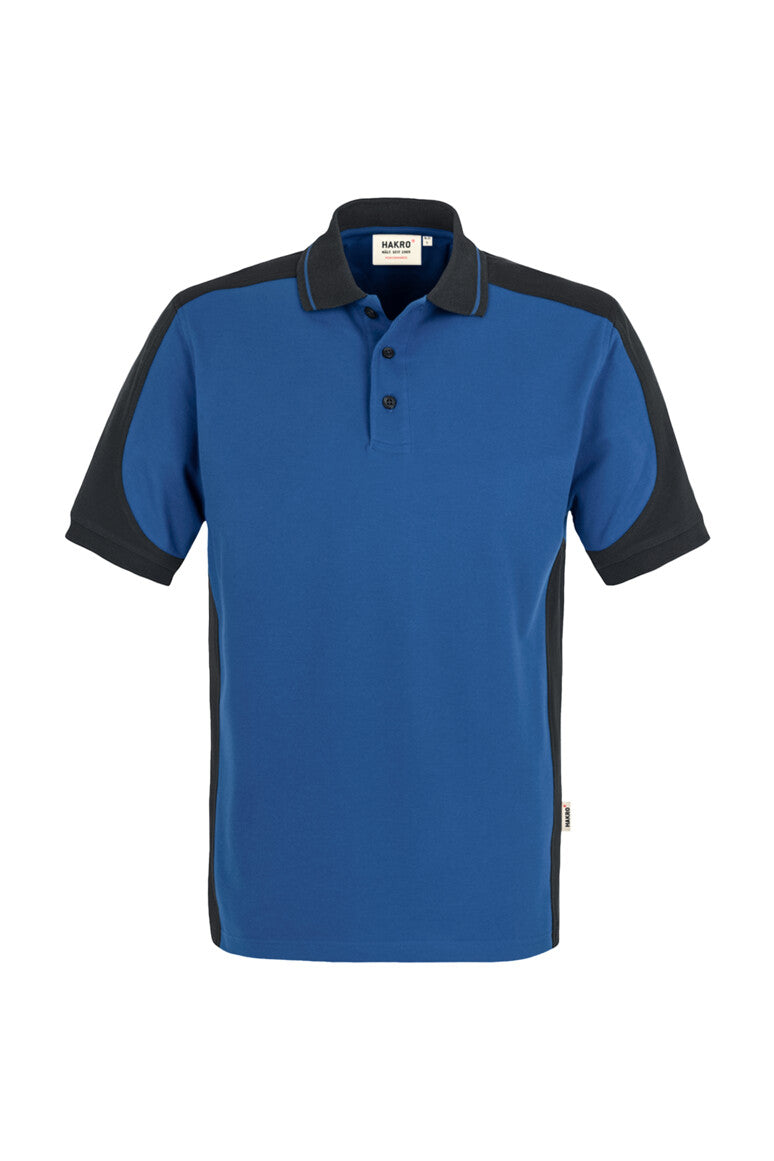 HAKRO Poloshirt Contrast MIKRALINAR® - Royalblau/anthrazit - 1