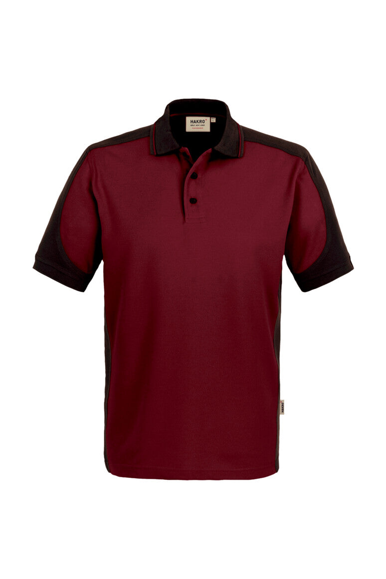 HAKRO Poloshirt Contrast MIKRALINAR® - Weinrot/anthrazit - 1
