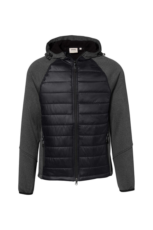 HAKRO Kapuzen-Hybridjacke Contrast - Schwarz - 1