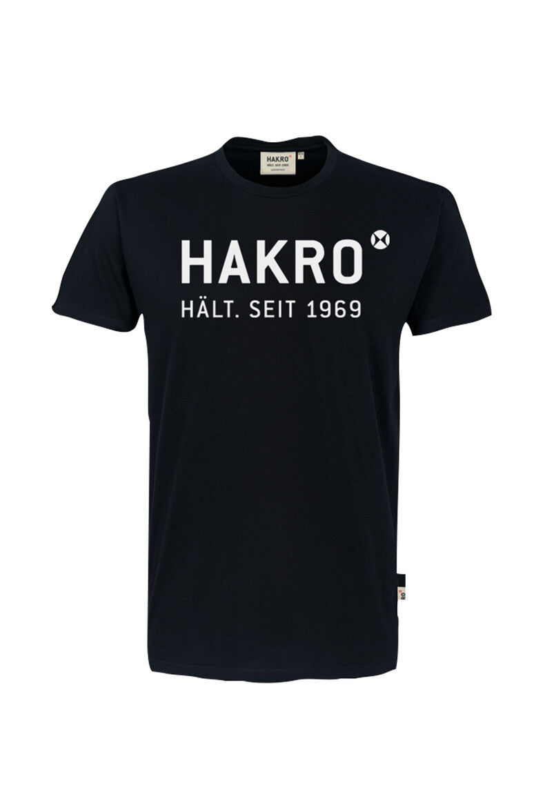 HAKRO T-Shirt Logo - Schwarz - 1