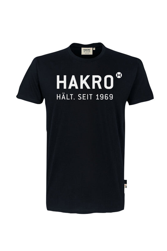 HAKRO T-Shirt Logo - Schwarz - 1