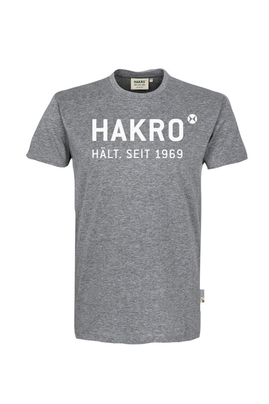 HAKRO T-Shirt Logo - Grau meliert - 1
