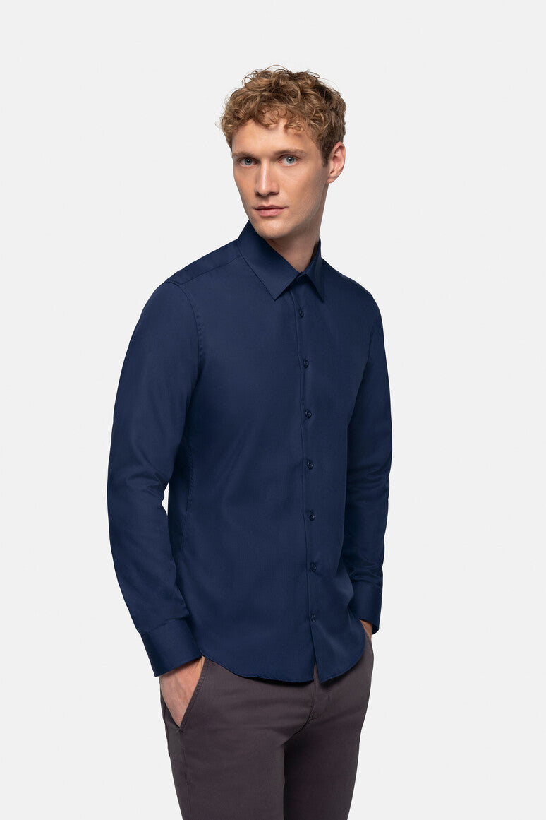 HAKRO Hemd Business Regular - Marine - 5