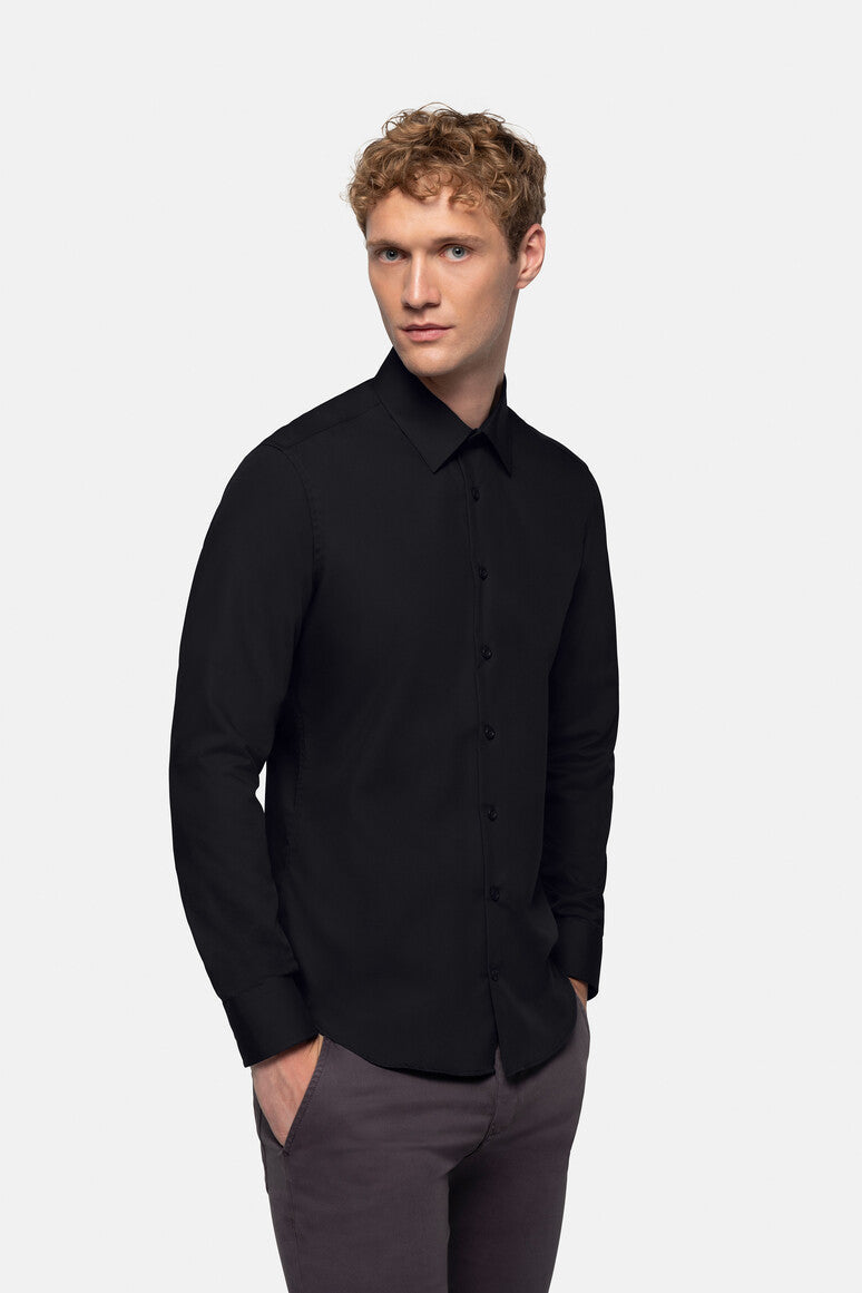 HAKRO Hemd Business Regular - Schwarz - 5