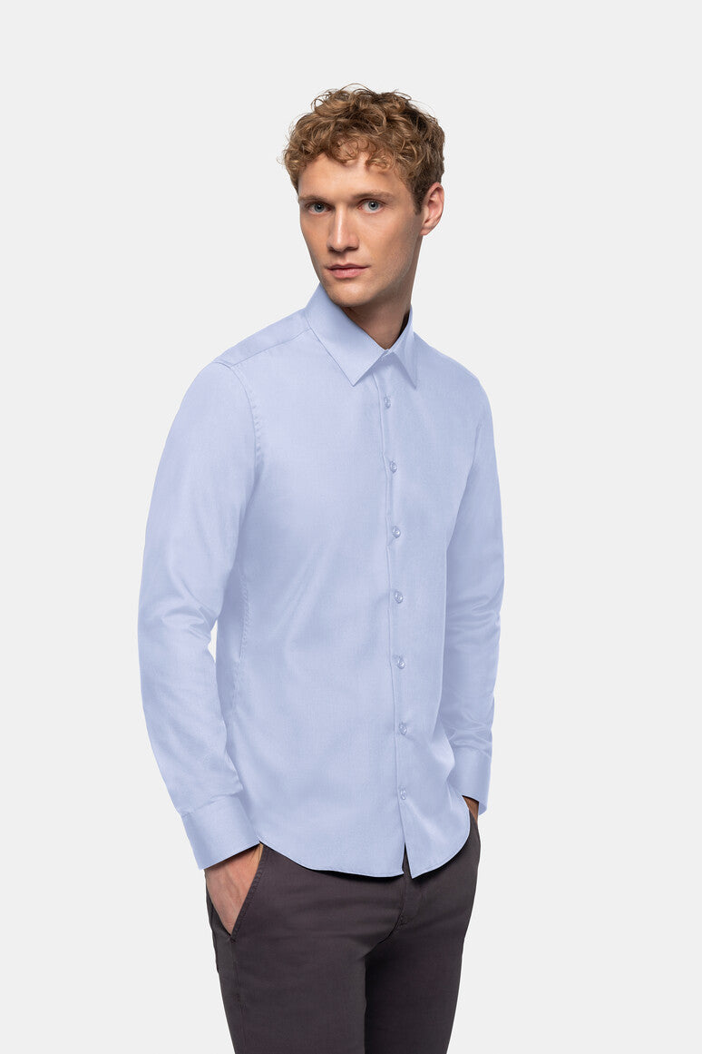 HAKRO Hemd Business Regular - Himmelblau - 5