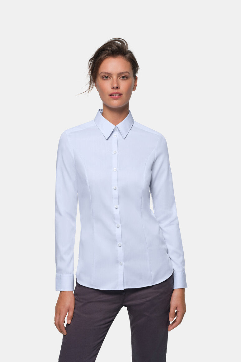 HAKRO Bluse Business - Himmelblau - 5
