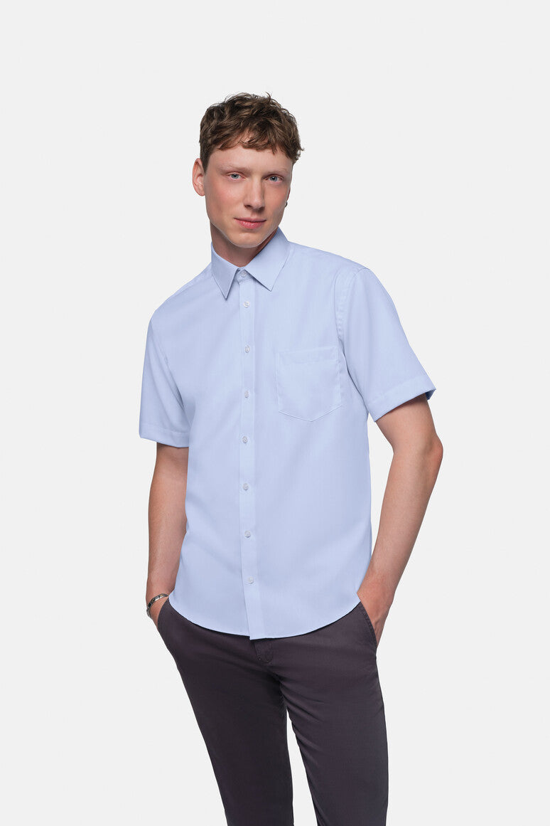 HAKRO 1/2-Arm Hemd Business Comfort - Himmelblau - 5