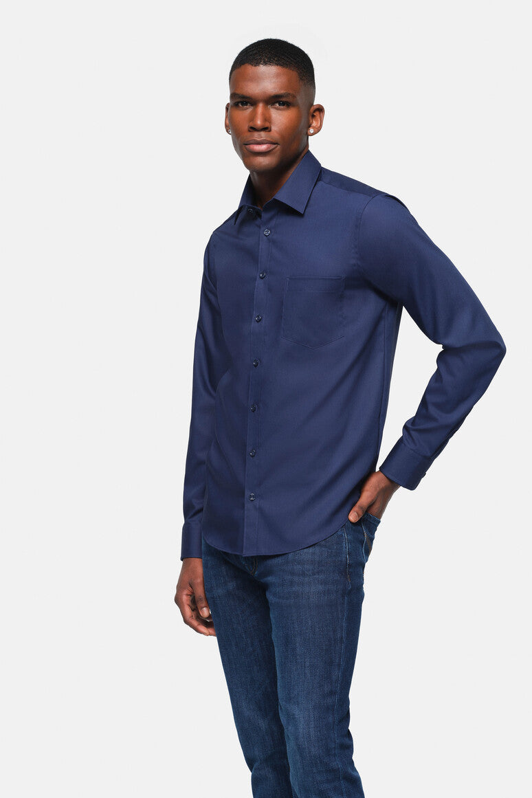 HAKRO Hemd Business Comfort - Marine - 5