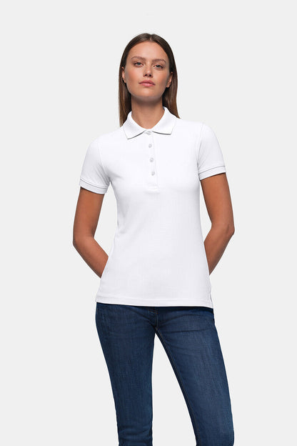 HAKRO Damen Poloshirt Classic - Weiß - 5