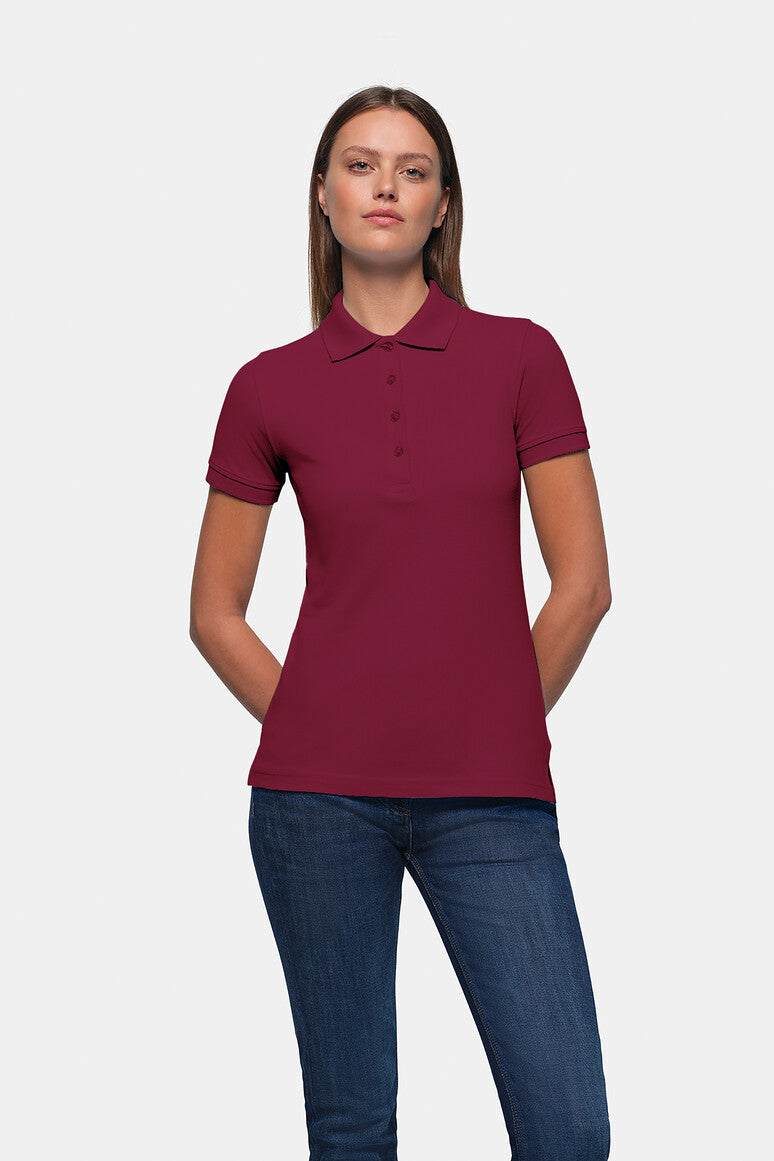HAKRO Damen Poloshirt Classic - Weinrot - 5