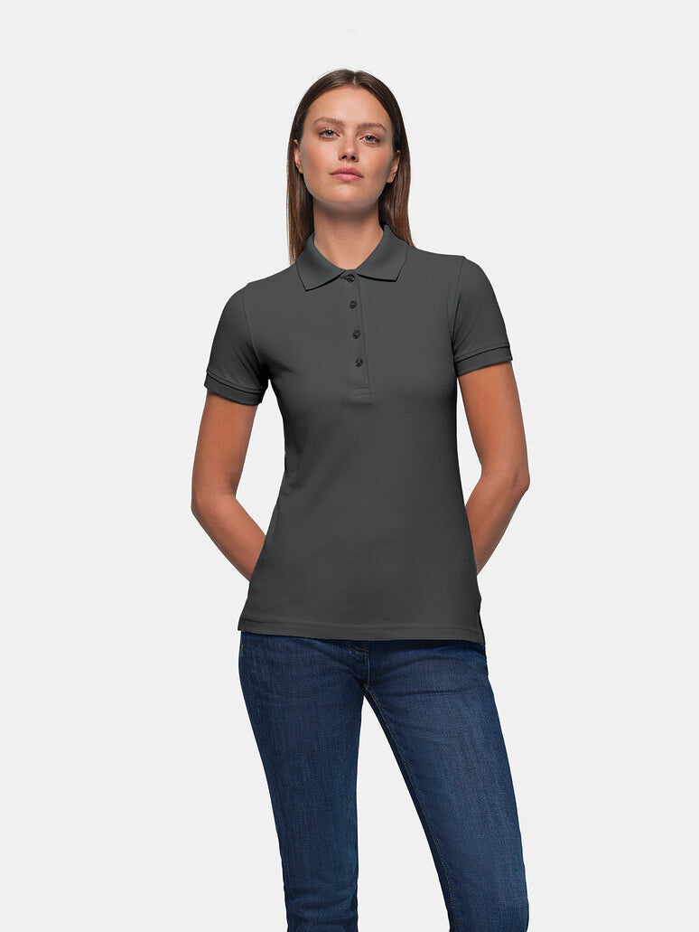 HAKRO Damen Poloshirt Classic - Karbongrau - 5
