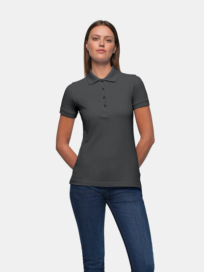 HAKRO Damen Poloshirt Classic - Karbongrau - 5