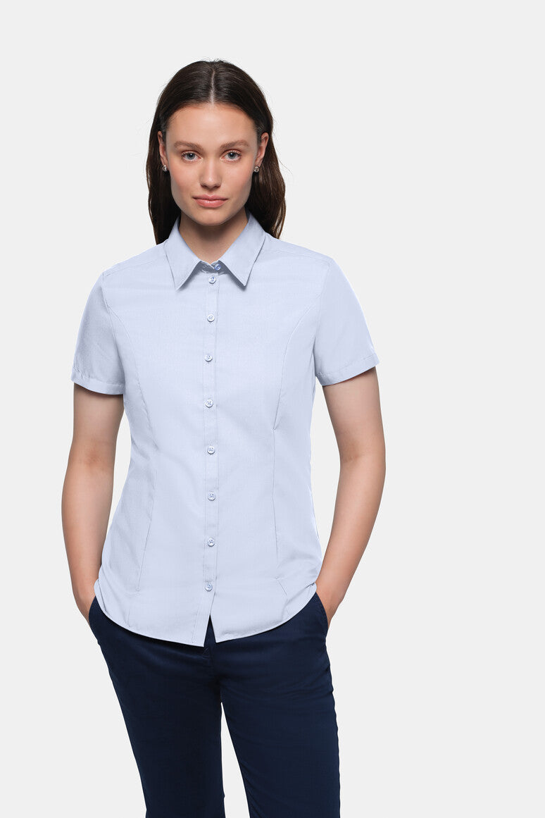HAKRO 1/2-Arm Bluse Business - Himmelblau - 5