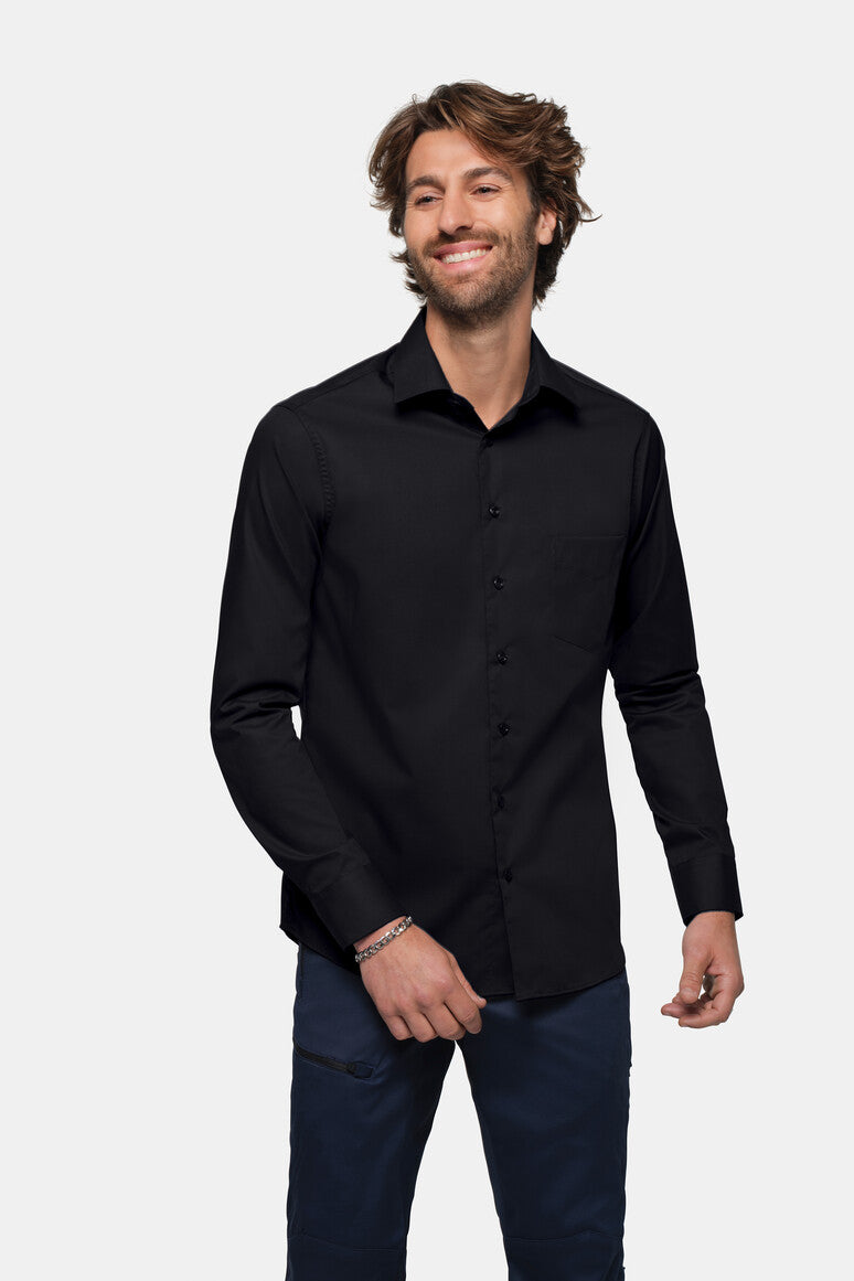 HAKRO Hemd MIKRALINAR® Comfort - Schwarz - 5