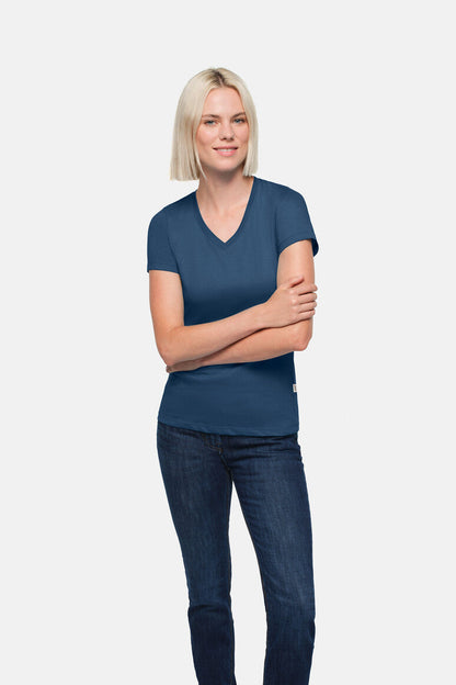 HAKRO Damen V-Shirt Classic - Marine - 5